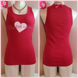 VTG VS Sexy Little Things 100% Cotton Valentines Bling Tank Size Lg
